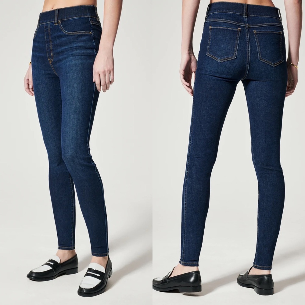 Spanx Ankle Skinny Jeans, Midnight Shade. Size Small